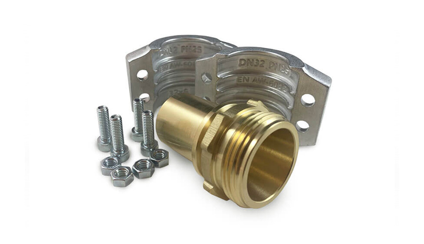 Spændebakkekobling messing/aluminium