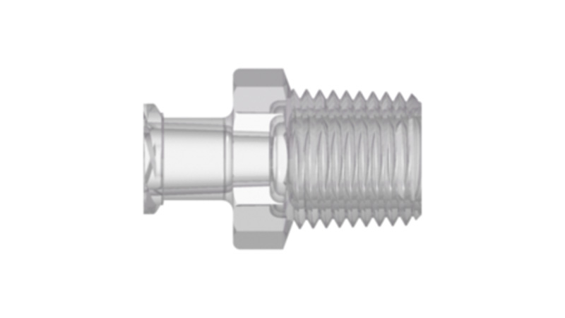 Luer-kobling med indvendigt gevind med 7-16 hex til 1-8-27 NPT-gevind (1)