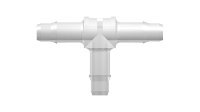 T-formet slangekobling med slangenipler i 400-serien