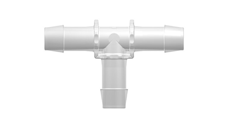 T-formet slangekobling med slangenipler i 600-serien