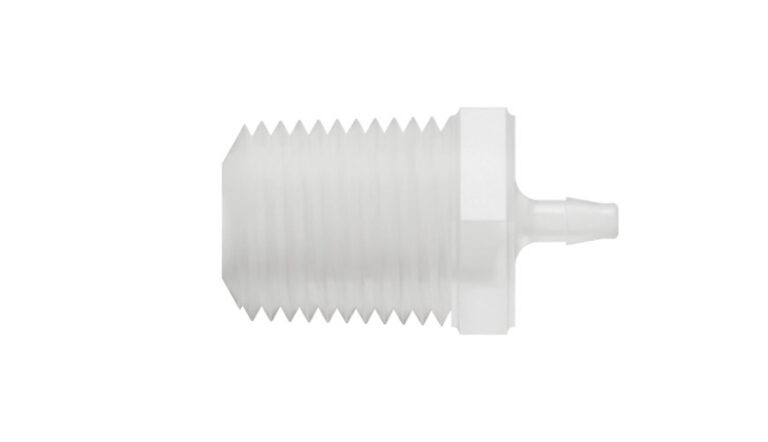 1/16" x 1/8-27 NPT gevindskåret slangenippel