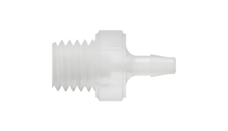 1/16" x 10-32 gevindskåret slangenippel
