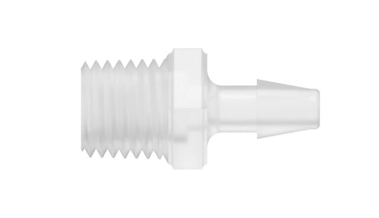 1/8" x 1/16-27 NPT gevindskåret slangenippel