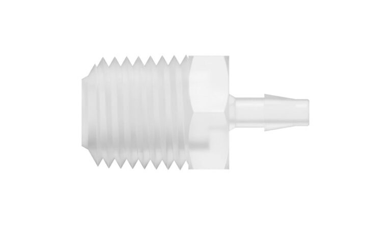1/8" x 1/4-18 NPT lige gevindskåret slangenippel
