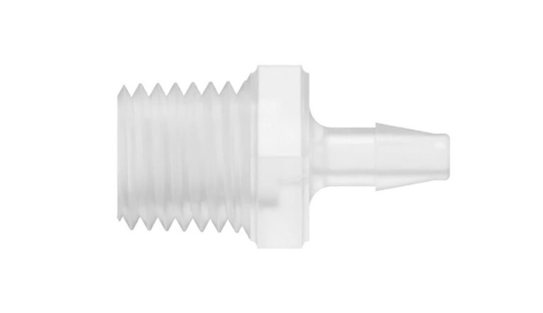 3/32" x 1/16-27 NPT gevindskåret slangenippel