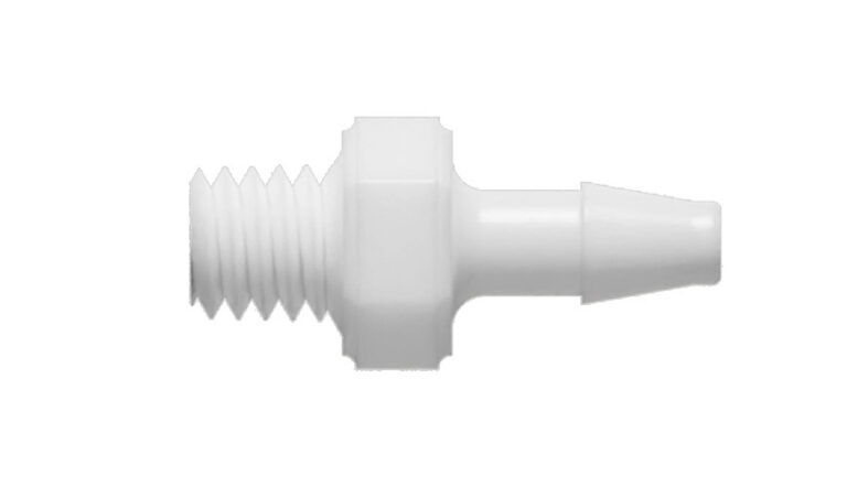 3/32" x 10-32 gevindskåret slangenippel