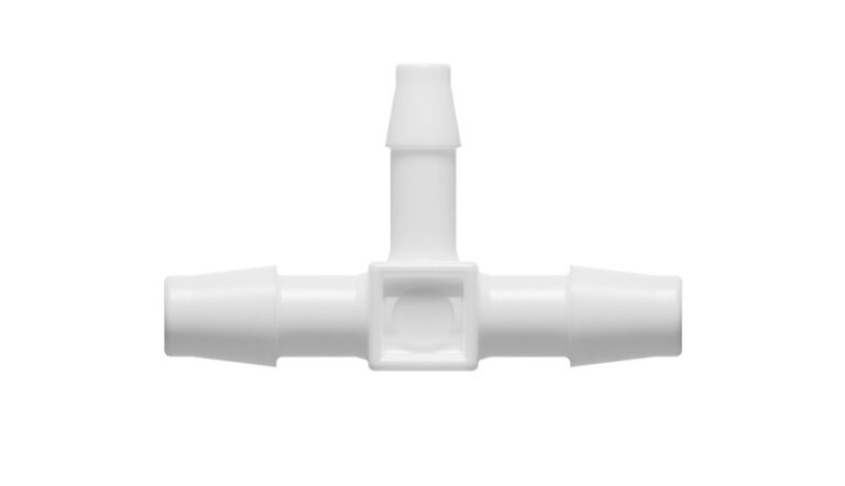 3/8" x 3/8" x 1/4" reducerende T-slangenippel