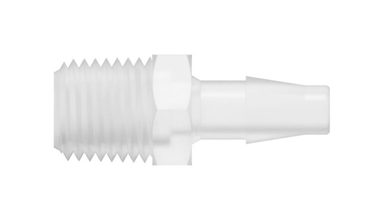 1/4" x 1/4-18 NPT lige gevindskåret slangenippel