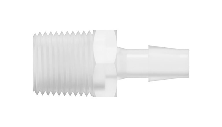 3/8" x 1/2-14 NPT lige gevindskåret slangenippel