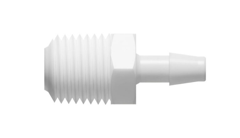 3/16" x 1/4-18 NPT lige gevindskåret slangenippel