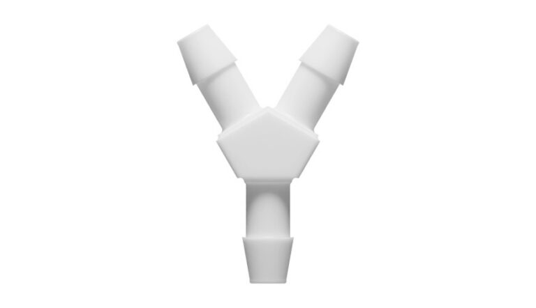 1/4" x 1/4" x 1/4" Y-slangenippel