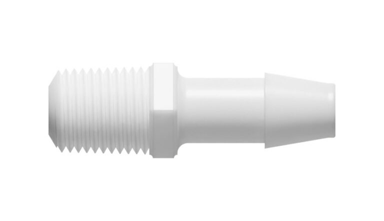 1/4" x 1/8-27 NPT gevindskåret slangenippel